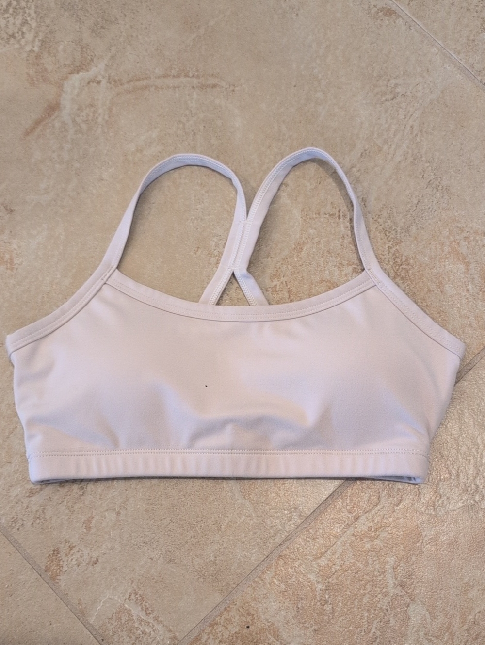 Beige Rec Sweat Sports Bra